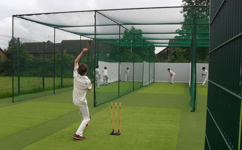 Cricket practice net installation work in Hyderabad