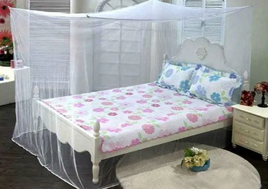 Modern mosquito protection net installed on window